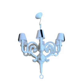 Moooi Replica Paper Six Branch White Lacquered Chandelier