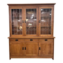 Stickley Furniture Mission Collection Two Piece China Hutch. Original Price: $21,688