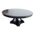 Restoration Hardware Geoffrey Hawkes St. James Large Round Dining Room Table in Antiqued Black. Original Price: $4,200