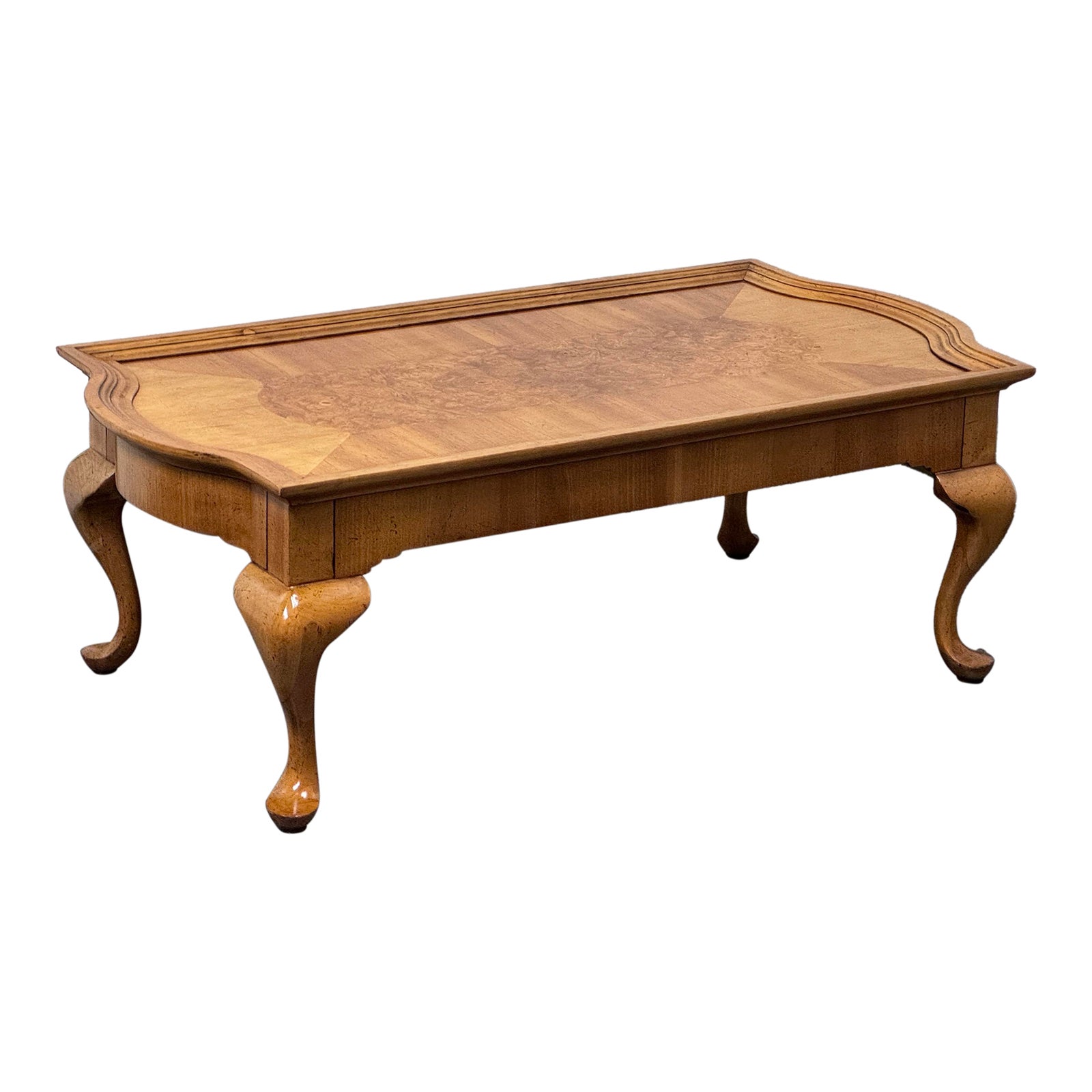 Fine Arts Furniture Company Burl Wood Coffee Table With Cabriole Legs -  Design Plus Gallery, image size:1600x1600