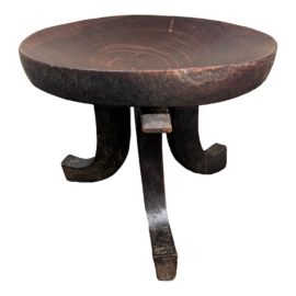 Vintage African Jimmy Three Legged Wood Stool