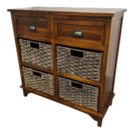 Tiramisu Storage Cabinet With Wicker Baskets. Original Price: $340