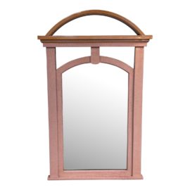 Postmodern Late 20th Century Faux Stucco Framed Wall Mirror