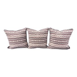 Custom Design Teal, Red, and Navy Pillows, Set of Three