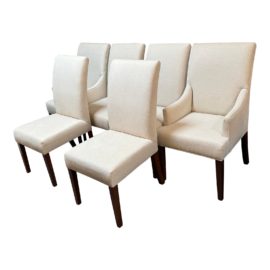 Bella Home Custom Contemporary Dining Chairs, Set of Six. Original Price: $3,570