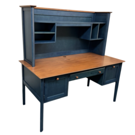 Shermag Two-Piece Desk With Hutch + Chair