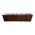 Custom Design Walnut + Brass Long Credenza