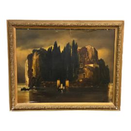 Oil Painter Copy of 'The Isle of Dead' by Arnold Böcklin (1827-1901). Original Price: $4,000