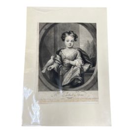 Sir Godfrey Kneller Mrs. Rachel How and the Dove Etching by John Smith Circa 1702. Original Price: $2,000
