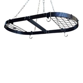 Contemporary Racetrack Hanging Pot Rack
