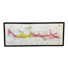 Framed Vintage French Côte De Beaune Map