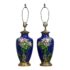 Vintage Chinese Cloisonné Lamps, a Pair