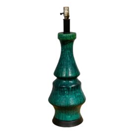 Vintage Green Drop Glazed Table Lamp