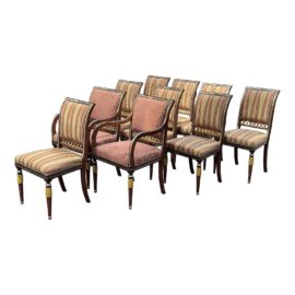 Provasi Italian Dining Room Chairs, Set of Ten