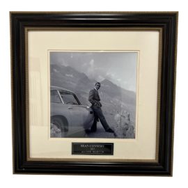 Sean Connery and His Aston Martin From "Goldfinger" 1964