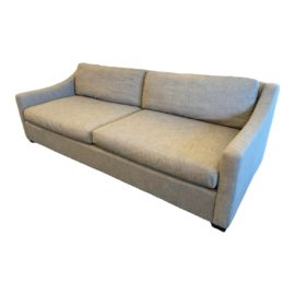 Restoration Hardware Belgian Slope Arm Linen Sofa. Original Price: $4,000