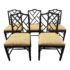 Jonathan Adler Faux Bamboo Chippendale Style Dining Chairs, Set of Five