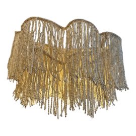 Palecek Elena Coastal Beach Cream Wood Beads Chandelier. Original Price: $4,240