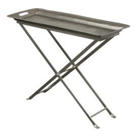 Hammered Metal Collapsible Tray Table