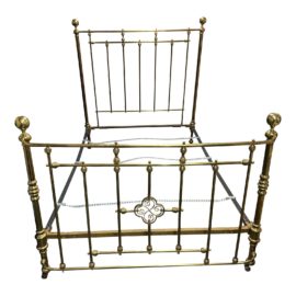 Full Size the Ansonia Brass & Copper Company Antique American Brass Bed Frame