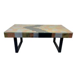 Peter Keresztury Artisan Made Metal Patchwork Coffee Table