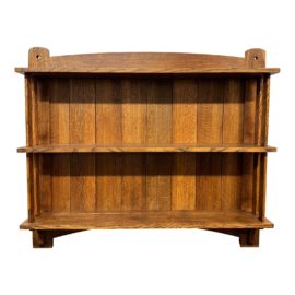 Vintage Stickley Oak Wall Mounted Plate Rack