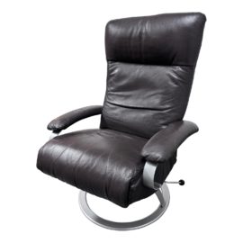 Lafer Company Gaga Mocha Brown Leather Recliner. Original Price: $2,580