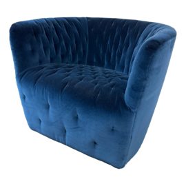 NEW Saba Italia Amelie Velvet Swivel Chair. Original Price: $3,890