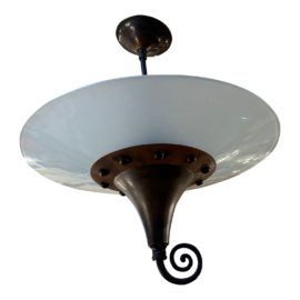 Lightspann Lighting Whimsical Copper + Mouthblown Glass Pendant Light. Original Price: $750