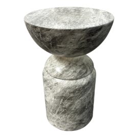 NEW International Atelier Vini Medium Faux Marble Side Table
