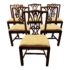 Antique Cherrywood Chippendale Style Dining Chairs, Set of Six