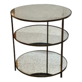 Arteriors Home Percy Antique Brass + Mirror Side Table. Original Price: $2,495