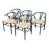 NEW Fours Hands Muestra Dusty Slate Dining Chairs, Set of Five. Original Price: $3,000