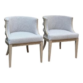 Universal Furniture Synchronicity Barrel Chairs, a Pair. Original Price: $700