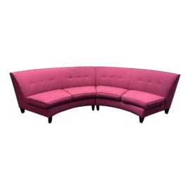 Rowe Furniture Curved Two Piece Sofa