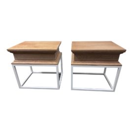 Martin & Brockett's Frieze Side Tables, a Pair. Original Price: $6,100