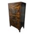 Vintage Black + Golden Landscape Wedding Chest Armoire