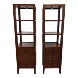 Crate & Barrel Tall Cabinets, a Pair. Original Price: $1,250