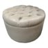 NEW Brownstone Furniture Tufted Round Leather Ottoman. Original Price: $2,000