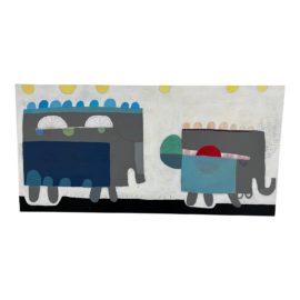 Jessica Dacher Go! Acrylic Collage Original Artwork. Original Price: $1,100