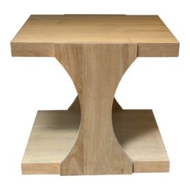 Brownstone Furniture Palmer Driftwood Teak Side Table. Original Price: $1,440