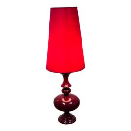 Zeoppritz Red Boho Table Lamp. Original Price: $930