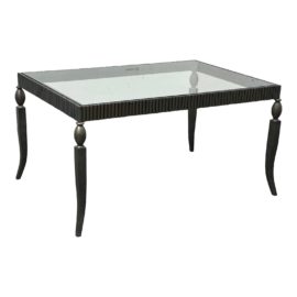 1990's Baker Furniture Metal + Glass Coffee Table. Original Price: $3,600