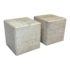 Kreiss Furniture Limestone Side Tables, a Pair