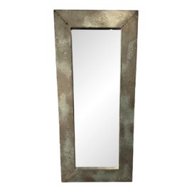 NEW International Atelier Distressed Metal Wrap Floor Mirror