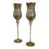 Lesley Roy Designs Large Gold Leafed Candle Holders, a Pair. Original Price: $1,600