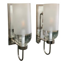 Urban Electric Garrison Nickel Wall Sconces, a Pair. Original Price: $6,052