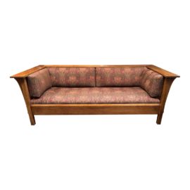 Vintage Stickley Upholstered Settle Sofa