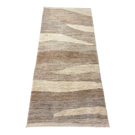 Gabbeh Contemporary Natural Wool Area Rug - 3′6″ × 7′10″. Original Price: $1,500