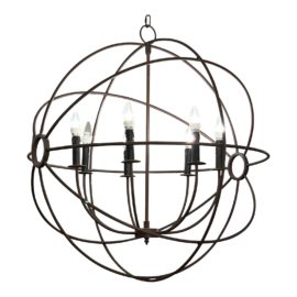 Timothy Oulton Gyro Six Light Chandelier. Original Price: $1,495